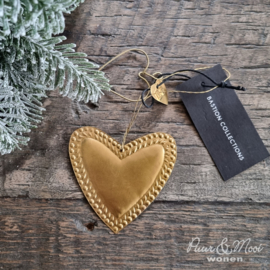 Hanger Heart Brass Antique | Bastion Collections