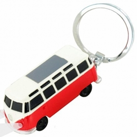 VW T1 Bus | Sleutelhanger met LED Licht | Rood