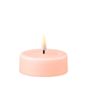 LED Waxinelichtjes Real Flame JUMBO | Light Pink | 2 stuks | Ø:6,1 x 5,5 cm | Deluxe Homeart