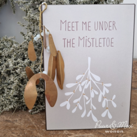 Metalen bordje Meet me under the Mistletoe | 20x14 cm | IB Laursen