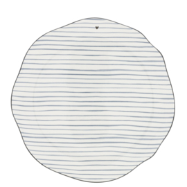 Dinner Plate Stripes ♥ | Iris Blue | 27 cm | Bastion Collections