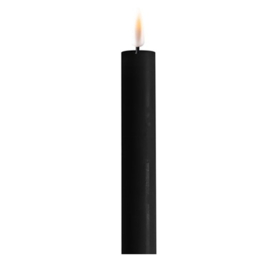LED Dinner Candle set 2 stuks | Zwart | Ø:2,2 x 15 cm | Deluxe Homeart