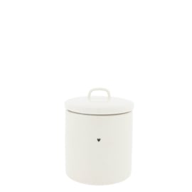 Voorraadpot Heart | Medium | Wit/Zwart | Bastion Collections