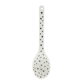 Food Spoon | Dots | 16 cm | Wit/Zwart | Bastion Collections