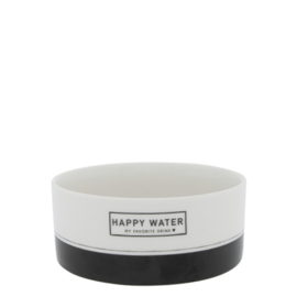 Waterbak Hond | Happy Water | Wit/Zwart | Bastion Collections