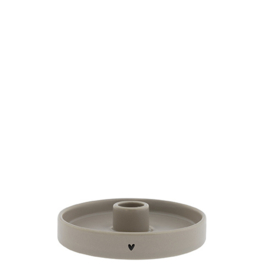 Candleholder Round Matt Titane | Ø: 12 cm | Bastion Collections