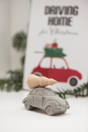 VW Kever | Beton | Kerstboom op het dak | Small