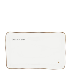 Sushi Plate | Love on a Plate | 22 cm | Caramel/Brown | Bastion Collections