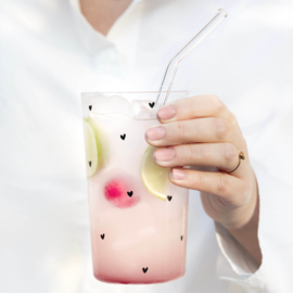 Longdrinkglas L Hearts all over | Natural Shape | 450 ml | Bastion Collections