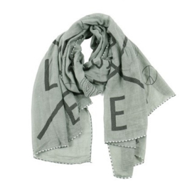 Shawl | LOVE | Army Groen