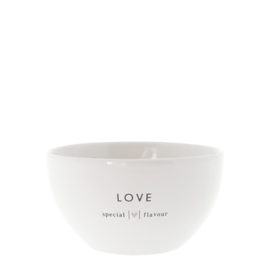 Kom | Love special Flavour | Ø:13 cm | Wit/Zwart | Bastion Collections