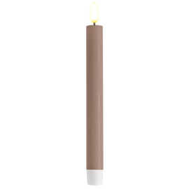 LED Dinner Candle set 2 stuks | Dusty Rose | Ø:2,2 x 24 cm | Deluxe Homeart