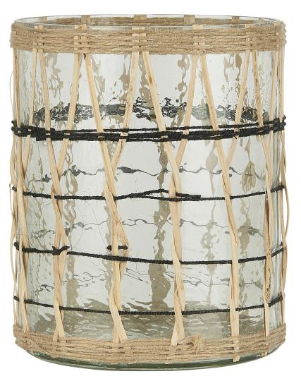 Candle Holder Bamboo Braid | Large | 15 x Ø: 12,5 cm | IB Laursen