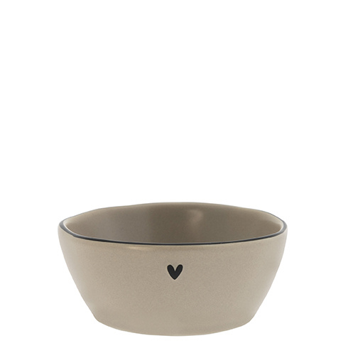 Saus Bowl | Heart | Medium Ø: 9,5 cm | Matt Titane | Bastion Collections