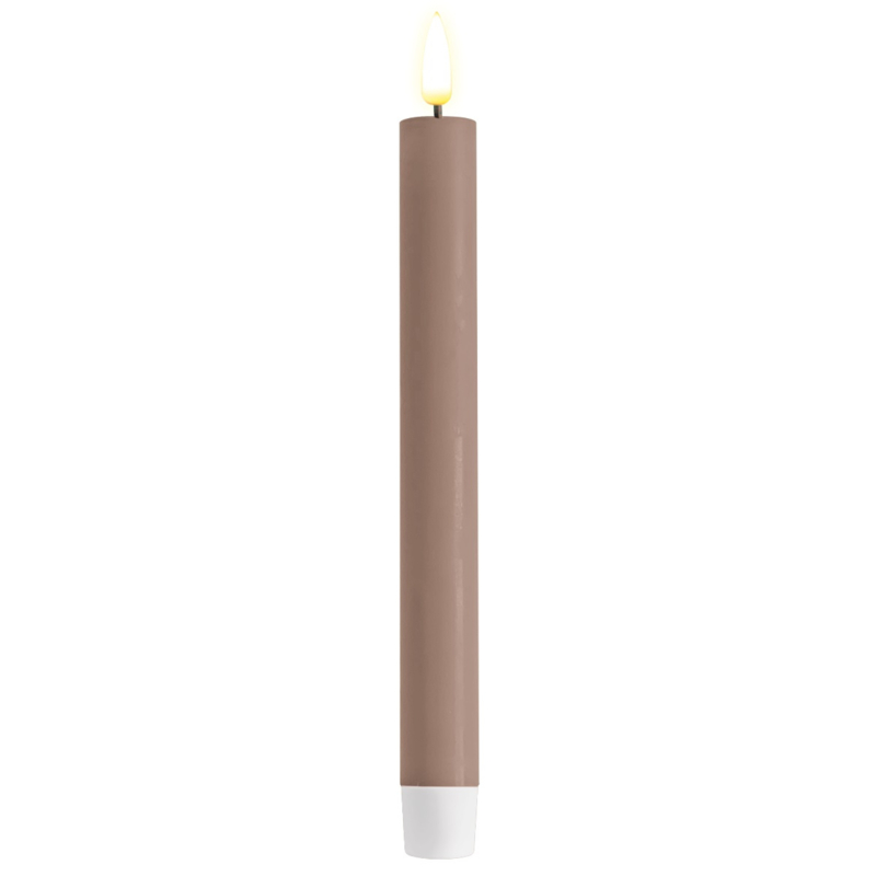 LED Dinner Candle set 2 stuks | Dusty Rose | Ø:2,2 x 24 cm | Deluxe Homeart