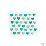 Micro Hearts Sea Foam 6 mm