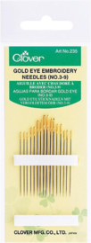 Clover gold eye borduurnaalden 3-9