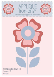 Hugs 'n Kisses Applique Iron-ons 5 petal double flower