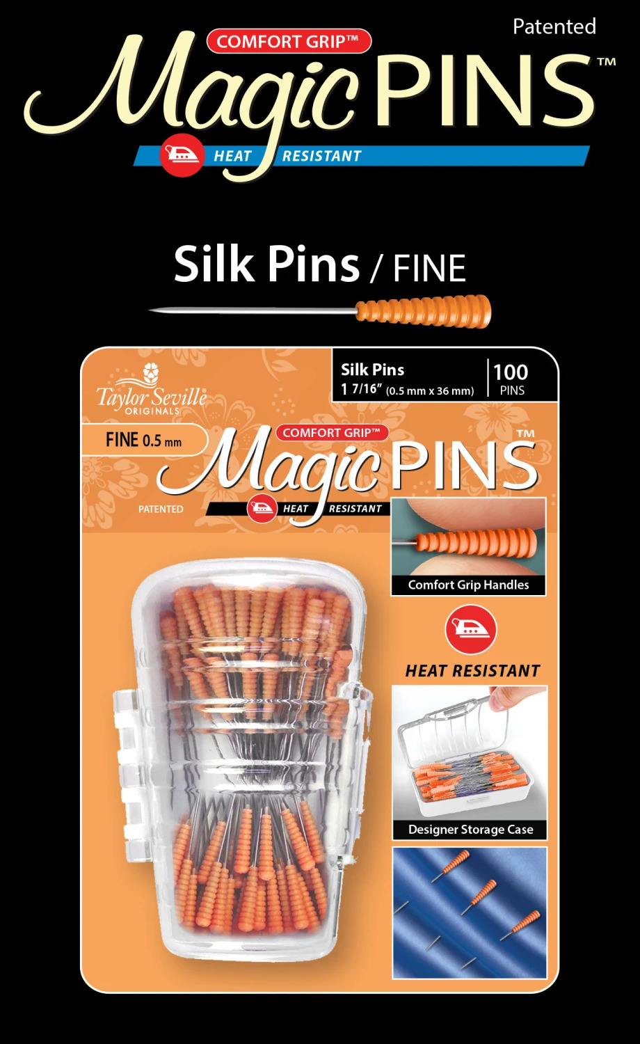 Magic Pins  Silk fine