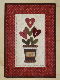 Patroon + materialenpakket quiltje 'Flowers for Valentine