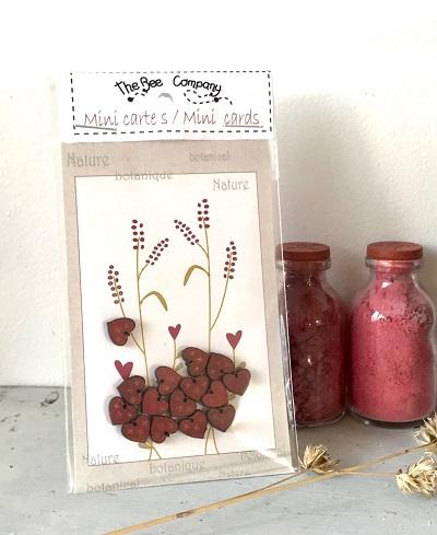 Mini red heart buttons - TM3B