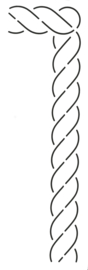 Quilt Stencil Cable border design 2.5 cm