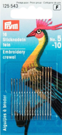 Prym Borduurnaalden met  punt nr 5-10