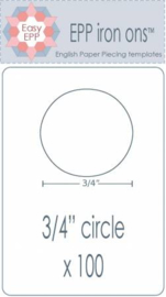 3/4 inch cirkel opstrijkbaar en uitwasbaar