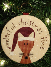 Kerstbal 'Wonderful Christmas Time' materialenpakketje + patroon