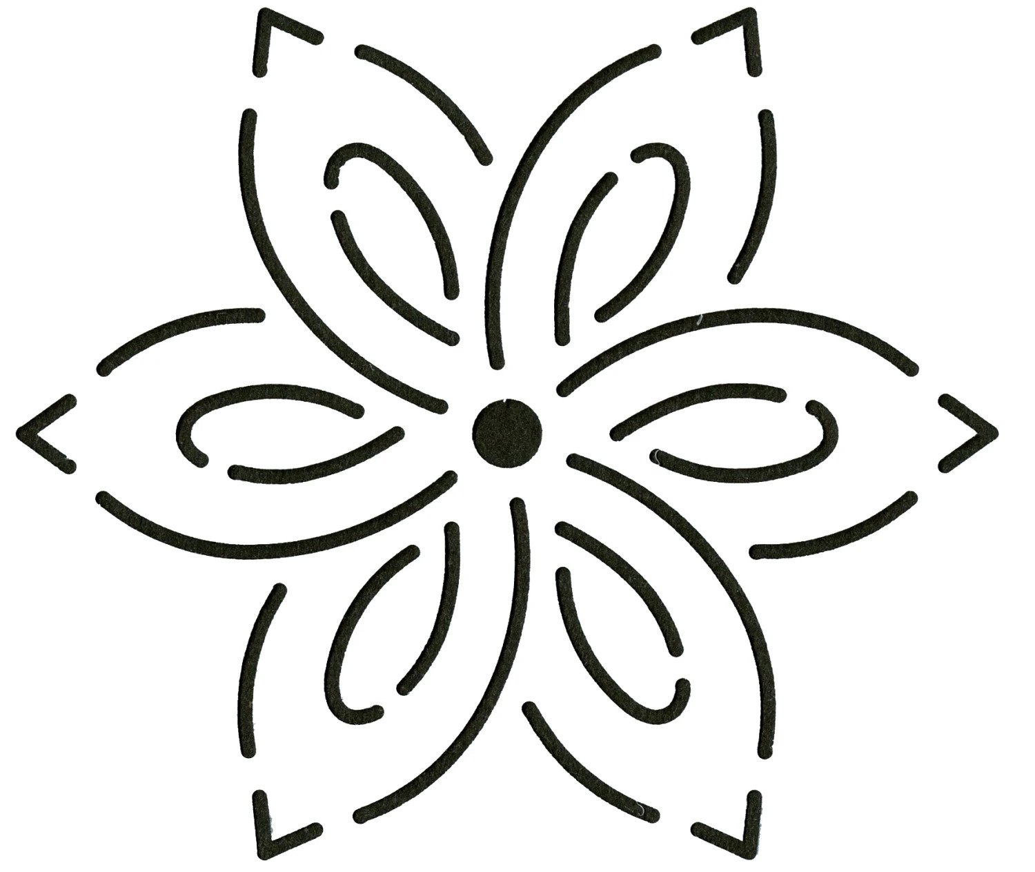 Quilt Stencil Floral Design 10 x 10 cm