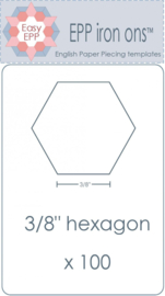 3/8 inch hexagon opstrijkbaar en uitwasbaar