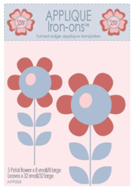 Hugs 'n Kisses Applique Iron-ons Petal flower large and small