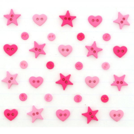 Micro Mini shapes multi hot pink