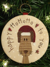 Kerstbal 'Happy HoHoHo to you' materialenpakketje + patroon