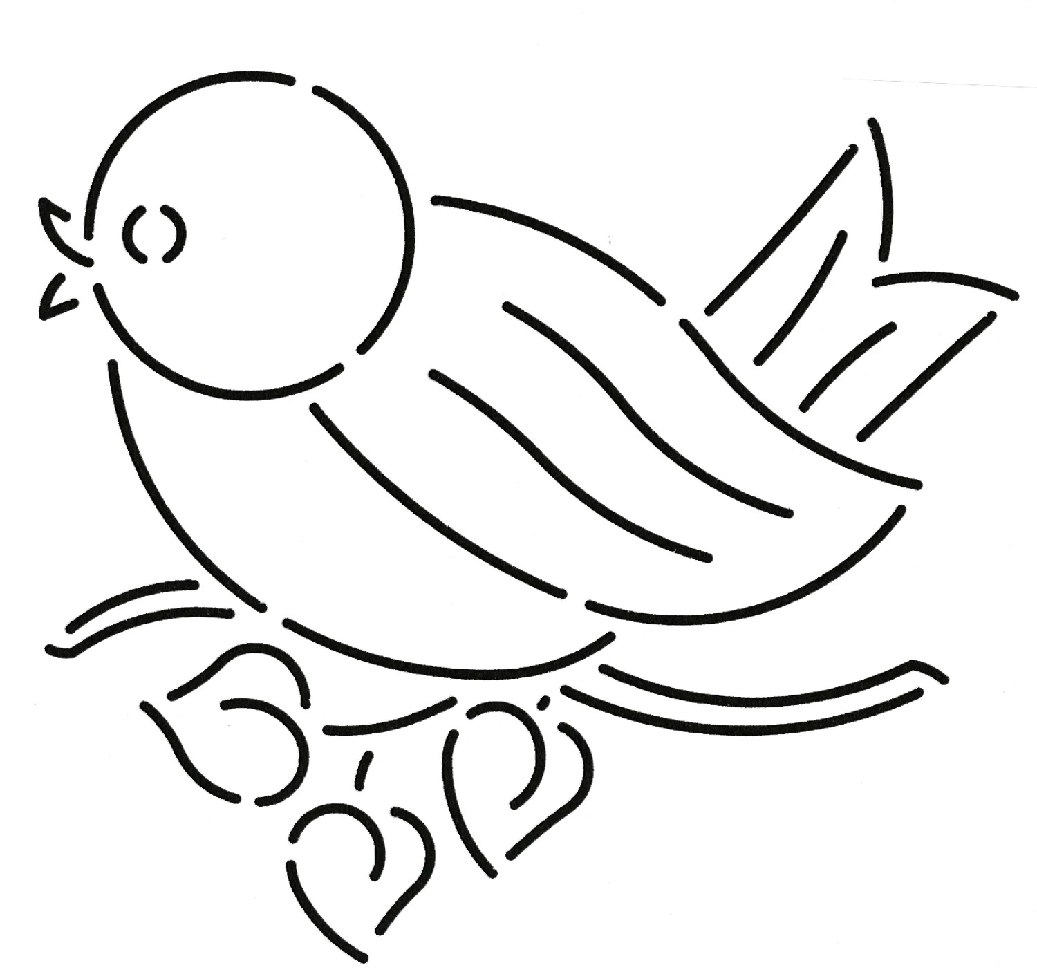Quilt Stencil Blue Bird 15,2 cm