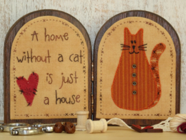 Tweeluikje 'A home without a cat' patroon
