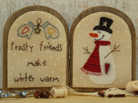 Tweeluikje 'Frosty friends' materialenpakketje + patroon