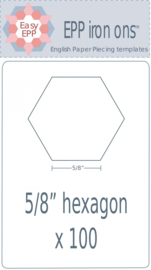 5/8 inch hexagon opstrijkbaar en uitwasbaar