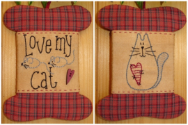 Patroon + materialenpakketje wikkelkaartje 'Love my Cat'