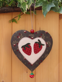 Patroon hanger hart 'Aardbeien'