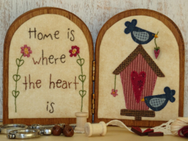 Tweeluikje 'Home is where the heart is' materialenpakketje + patroon