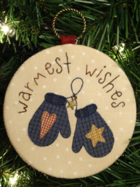 Kerstbal 'Warmest Wishes' materialenpakketje + patroon