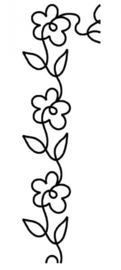 Quilt Stencil Continuous Floral 7,6 cm