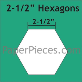 Hexagonnen 2 1/2" Paper Pieces