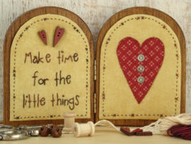 Tweeluikje 'Make time for the little things' materialenpakketje + patroon