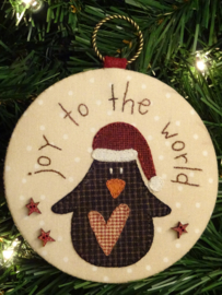 Patroon kerstbal 'Joy to the World'