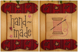 Patroon wikkelkaartje 'Handmade'