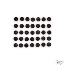 Dress It Up Tiny Black Buttons 6 mm