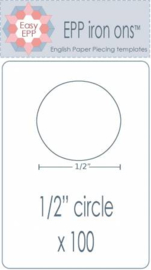 1/2 inch cirkel opstrijkbaar en uitwasbaar