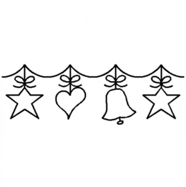 Quilt Stencil Christmas Garland 7,6 cm